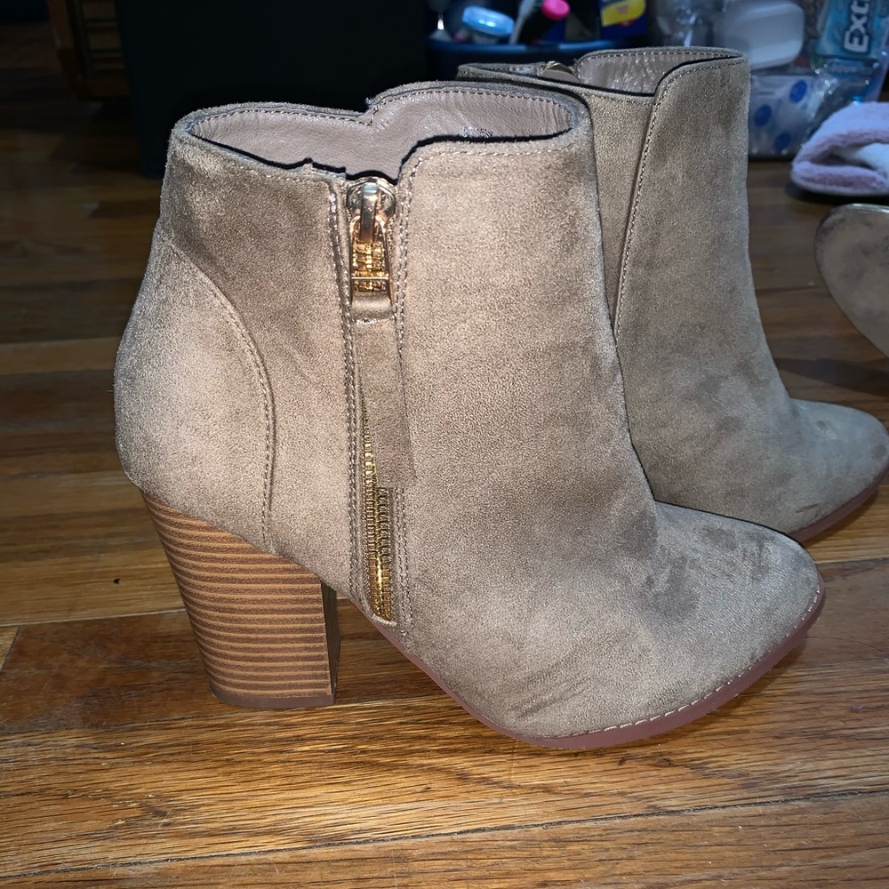 Tan booties